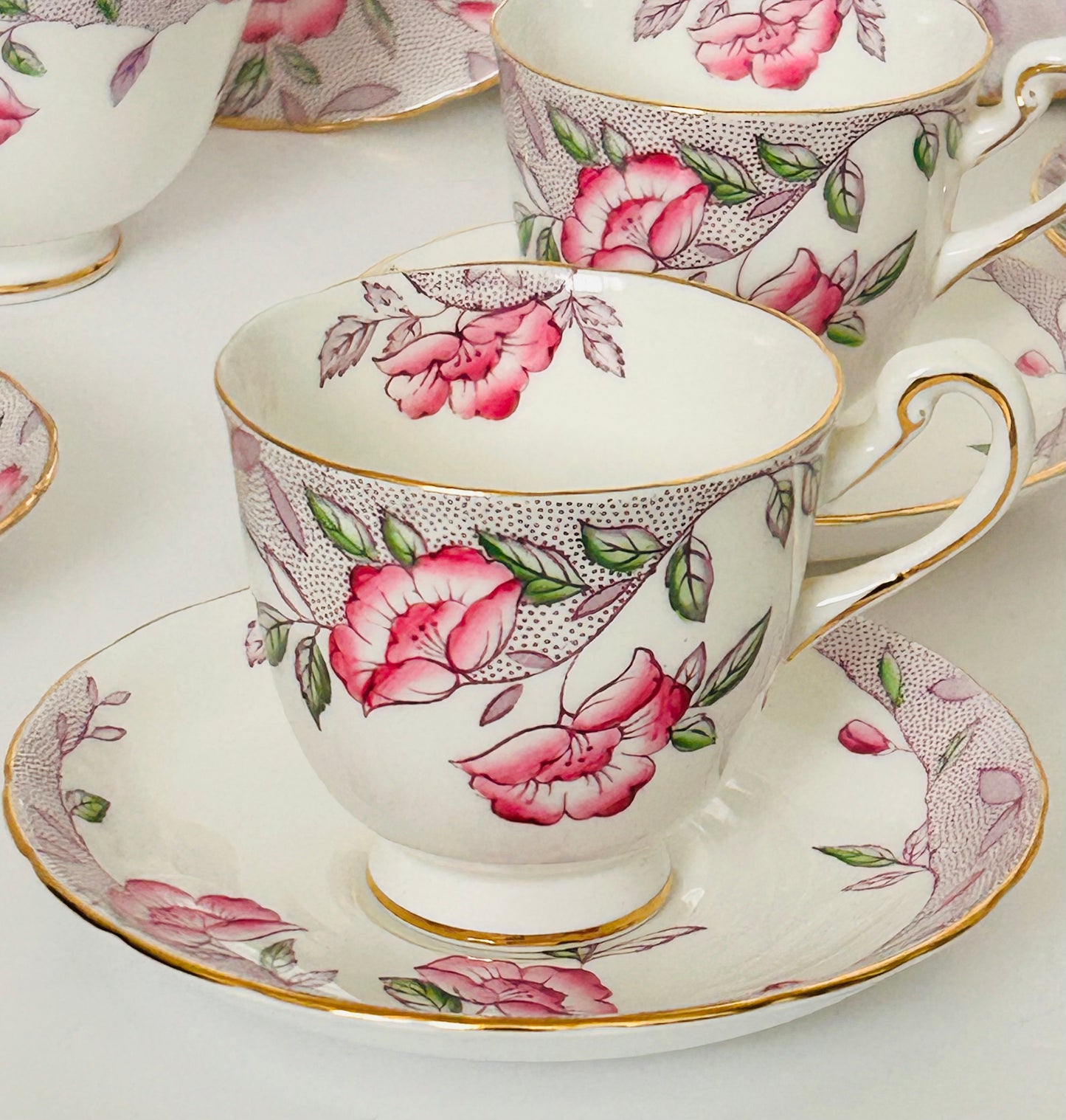 Pink Vintage Tea Set by New Chelsea China England