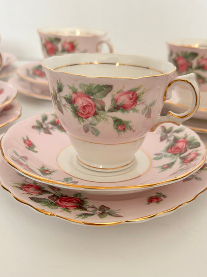 Pink Rose Vintage Tea Set by Colclough China