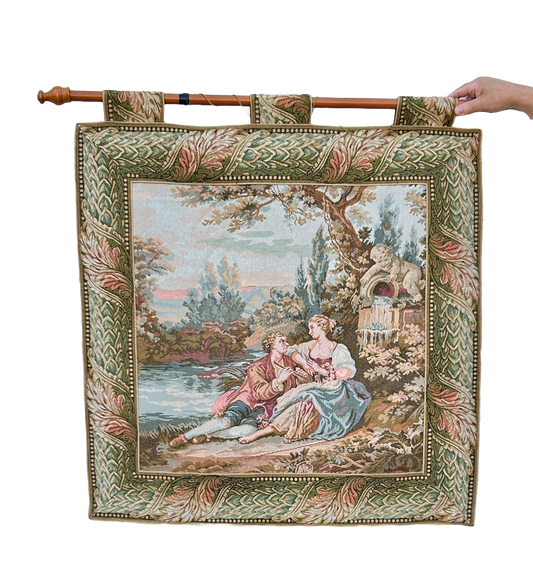 Romantic Period Tapestry French Style Loving Couple