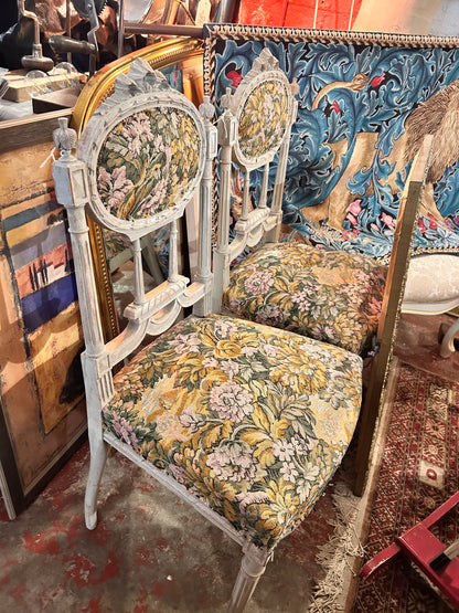 Antique French Bedroom Chairs White Wood