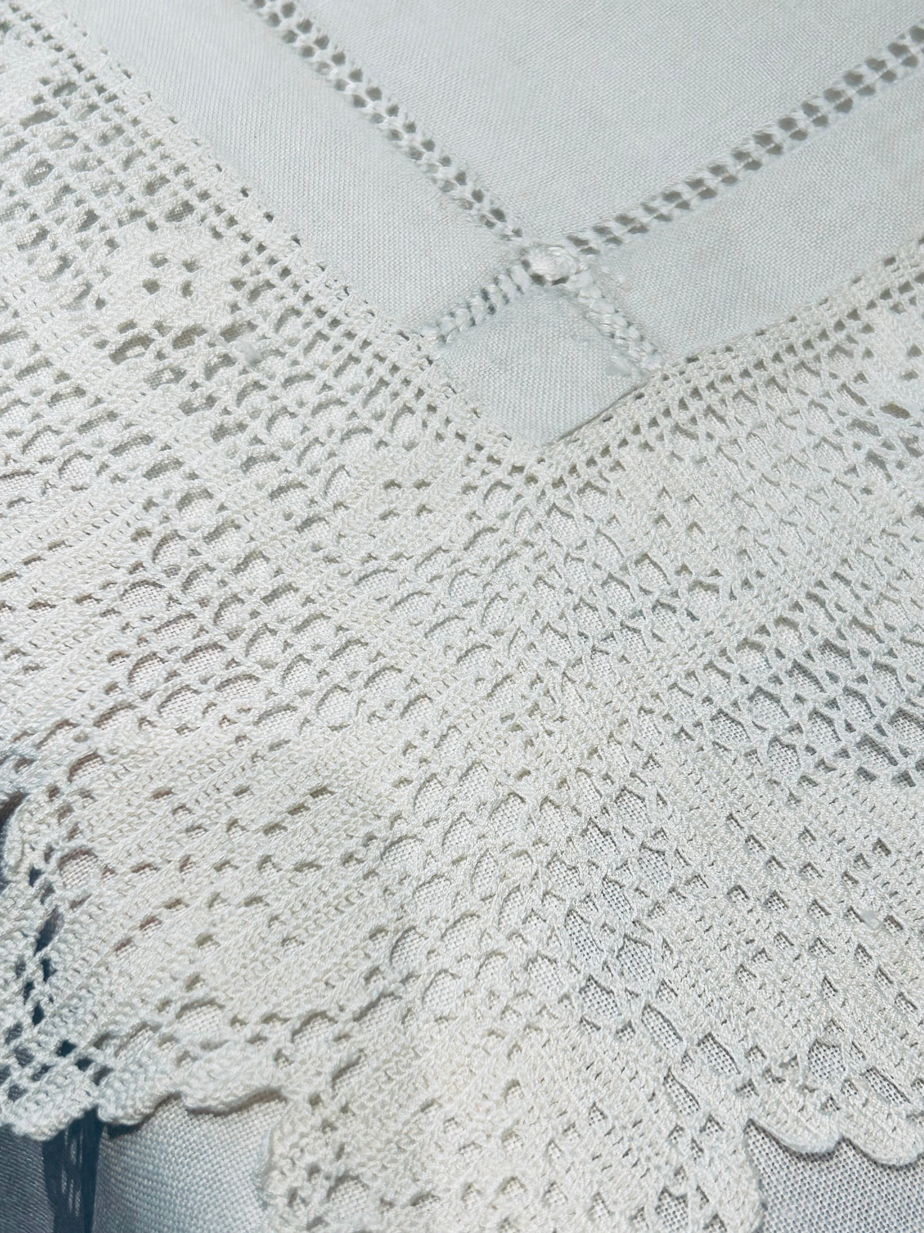 Salt Embroidered Linen Tank - White