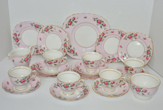 Pink Rose Vintage Tea Set by Colclough China