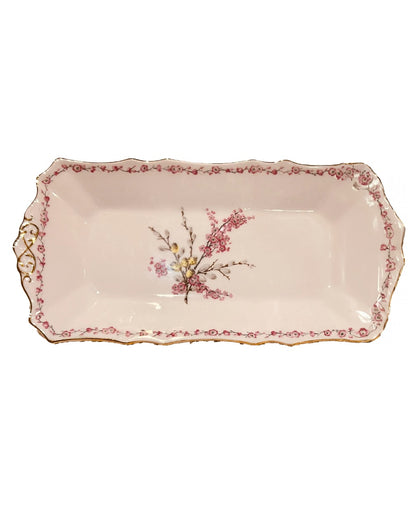 Tuscan April Beauty Rectangular Cake or Biscuit Plate Afternoon Tea English China 