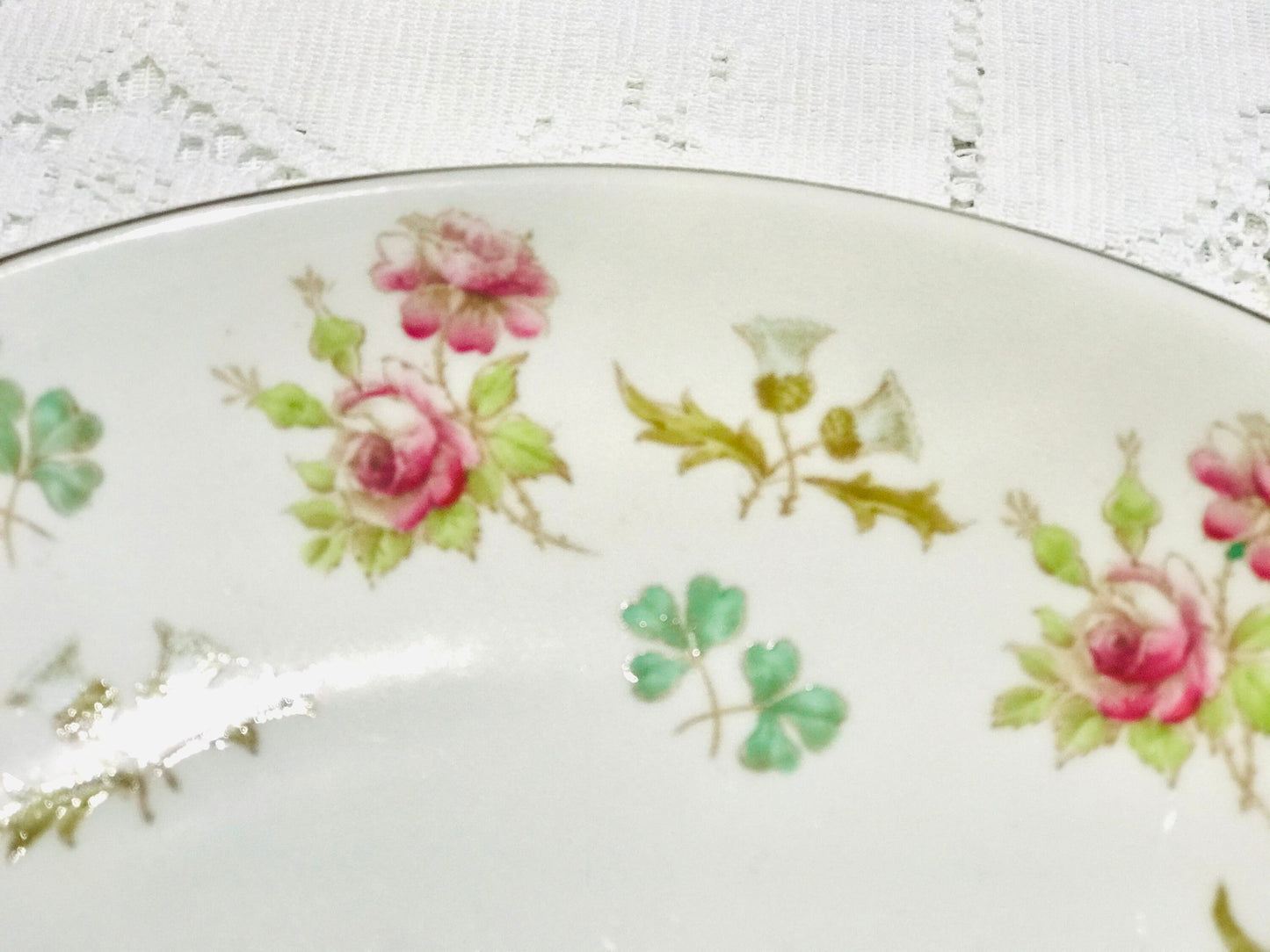 Aynsley China Afternoon Tea Cake Plate Pink Roses