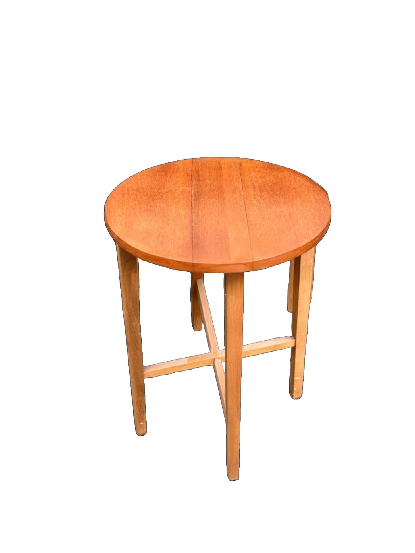 Vintage Teak Round Bedside Table