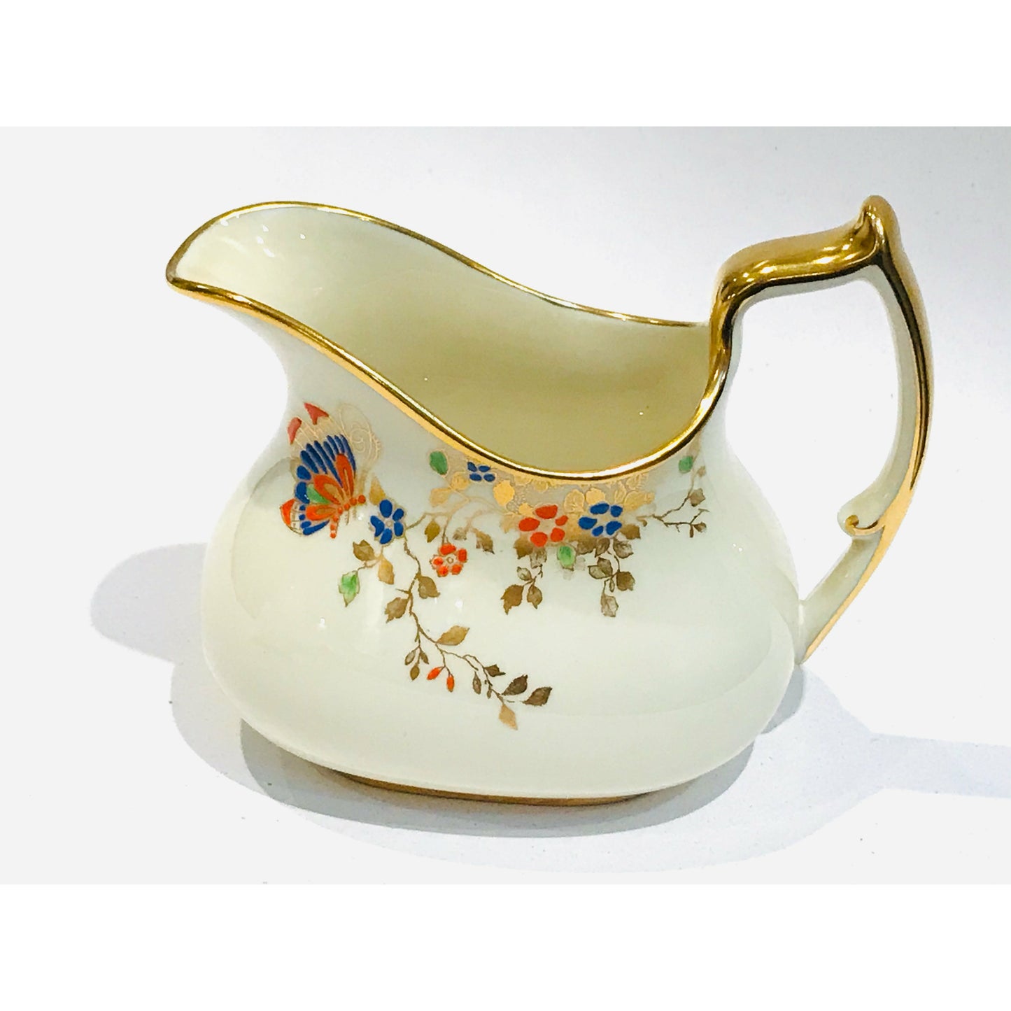 Art Deco Butterflies – Jackson & Gosling Milk Jug & Sugar Bowl – Vintage Bone China (England)