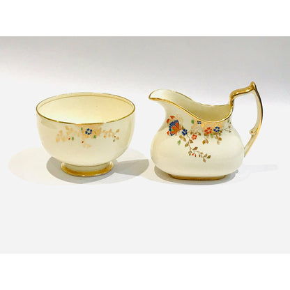 Art Deco Butterflies – Jackson & Gosling Milk Jug & Sugar Bowl – Vintage Bone China (England)