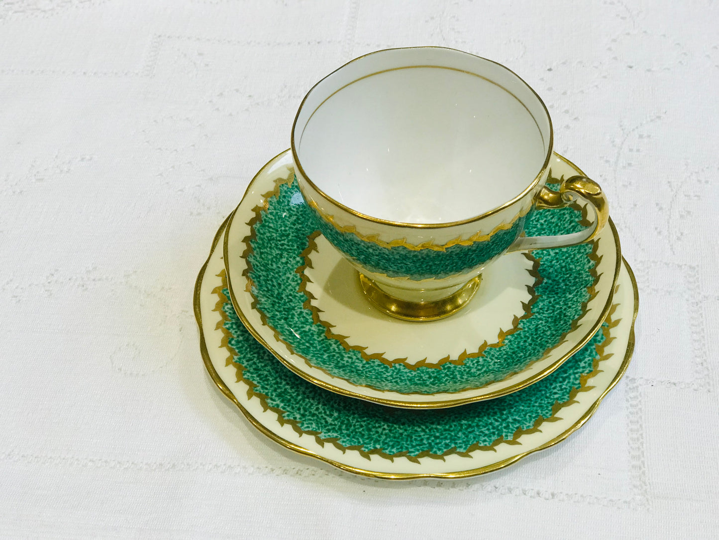 Emerald Green Teacup Set by Roslyn China