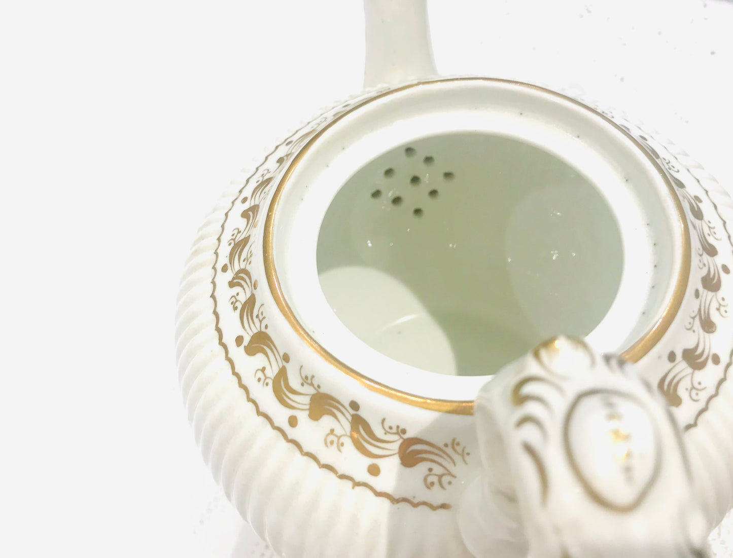 Antique “White & Gold Fleur de Leys” Tea set