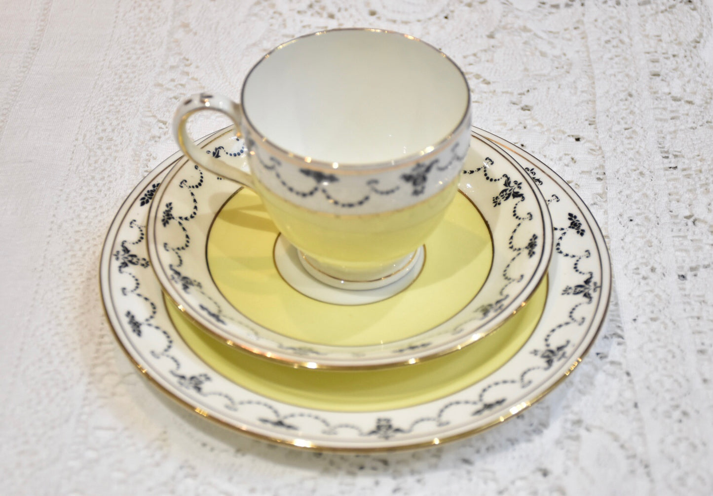 Springtime Yellow Teacup & Saucer Set