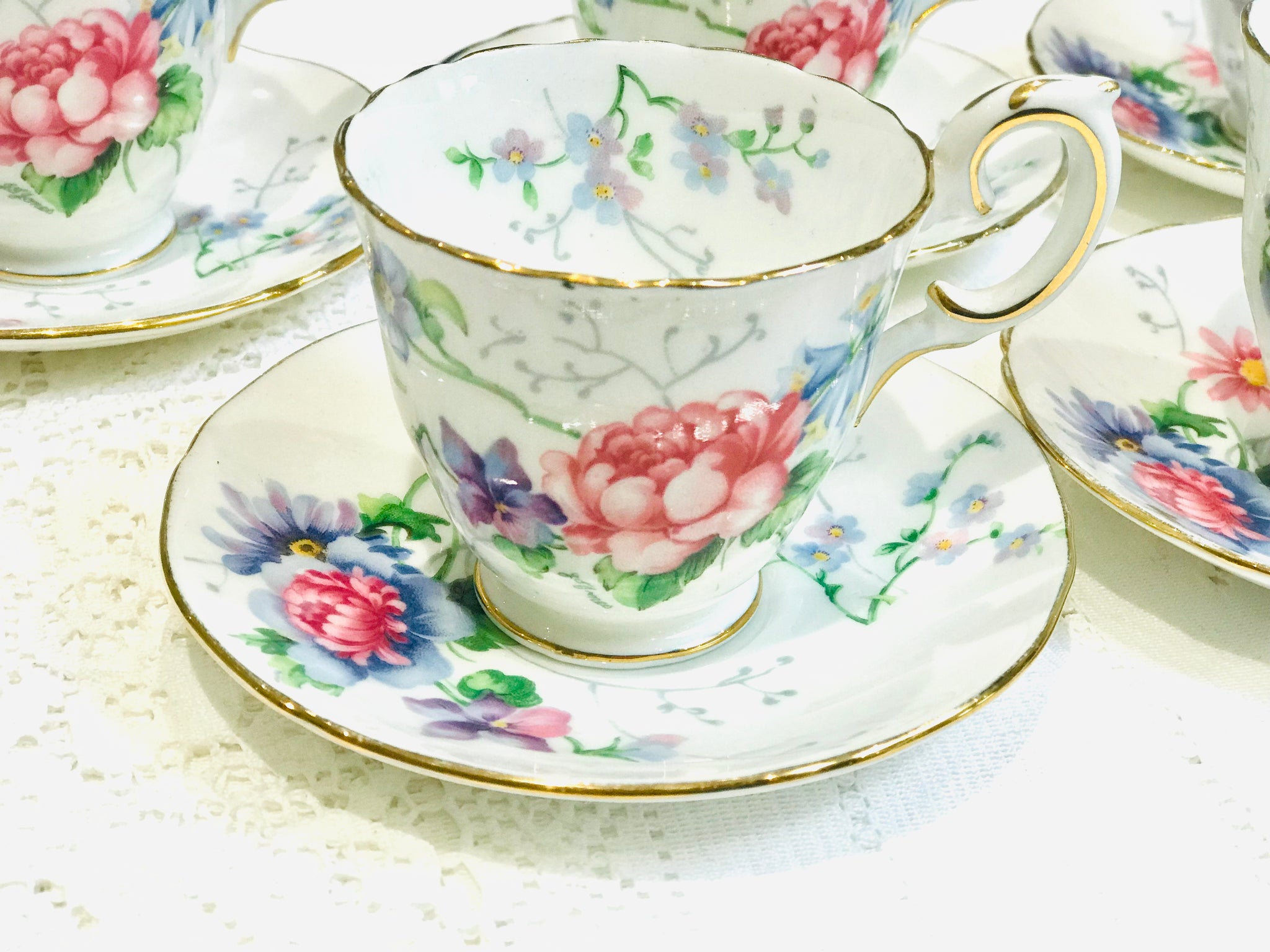 Crown Staffordshire Cup & Saucer – Vintage Teacup Company