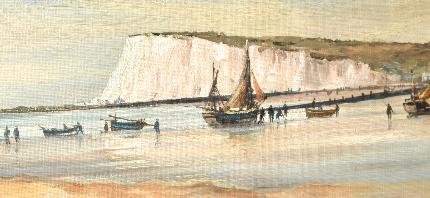 French Oil Painting The White Cliff