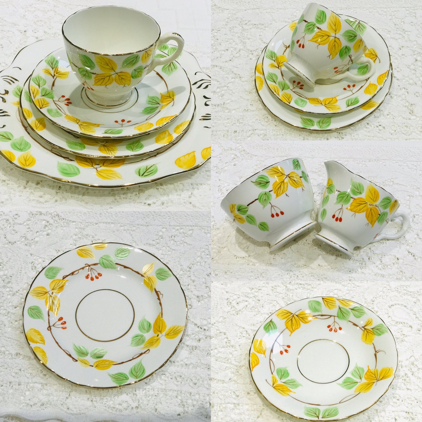 Vintage Springtime Afternoon Tea set