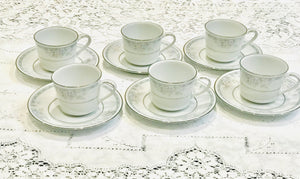 Tazas y platillos de caf Noritake Silk Garland Vintage Teacup